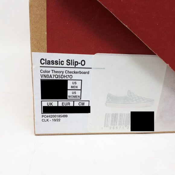 Vans Classic Slip On Checkerboard Canal Baby Blue Low Shoe Sneaker Womens Size - Picture 9 of 11